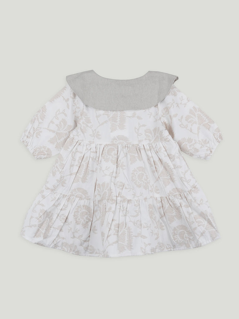 Baby Girl Ruffle Sleeve Detail Frock | 100% Organic Cotton