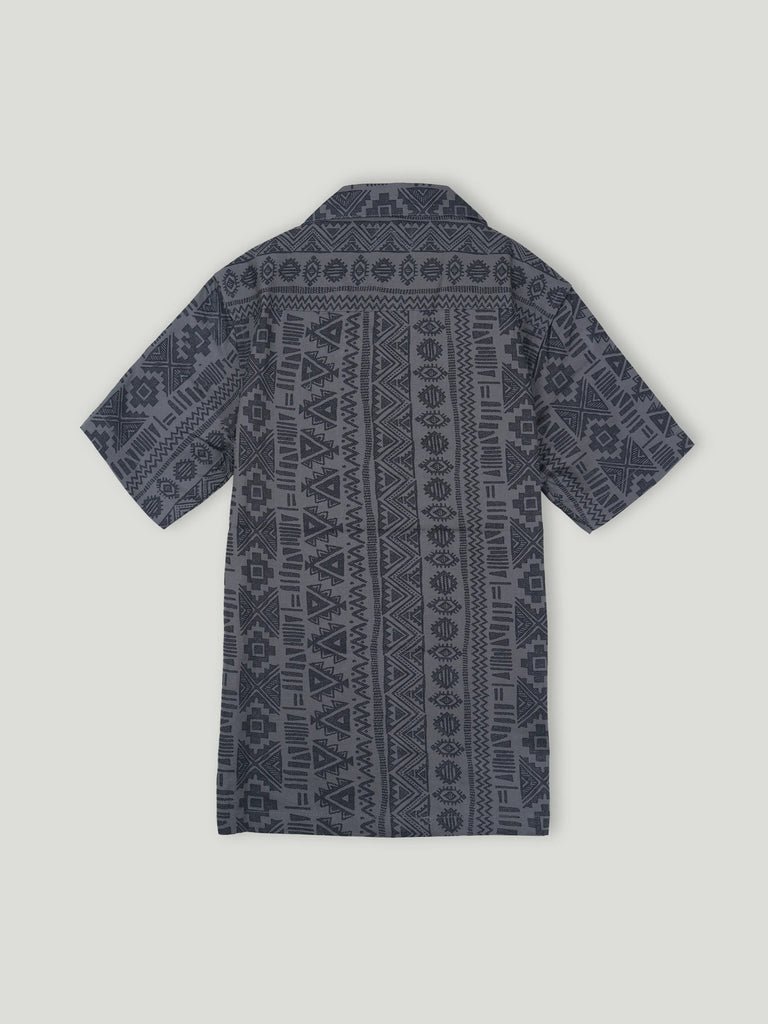 Boy Geometric Print Short Sleeve Shirt | 100% Organic Cotton