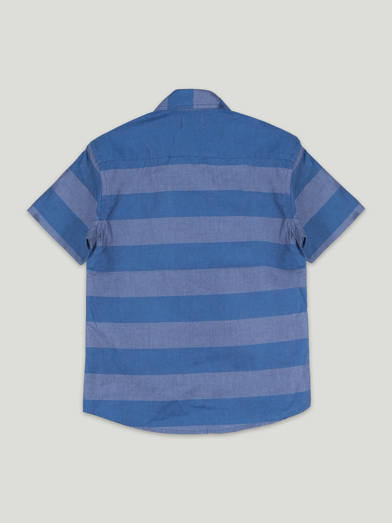 Baby Boy Striped Half Sleeve Shirt | 100% Organic Cotton