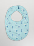 Organic Cotton Baby Bib – Soft Breathable Beach Print, Feeding & Drool Bib