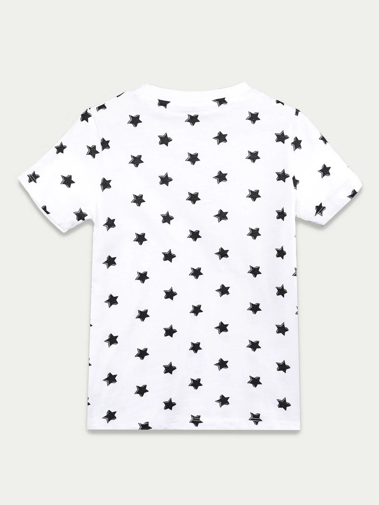 Organic Cotton Unisex Kids Co-ord Set – Soft Breathable Star Print T-Shirt & Shorts Set
