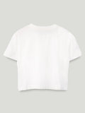 Unisex Bamboo Fabric White Sunshine Print Oversized T-Shirt