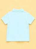 Boys Bamboo Fabric Sky Blue Polo T-Shirt