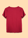 BambooTEC™ Bamboo Girls Red Top – Bloom & Grow Shine Floral Print