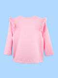 Girls Pink Full-Sleeve Top – Love Music Fur Real Print