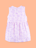 BambooTEC™ Bamboo Muslin Baby Frock – Puppy Parade Print, Soft & Breathable Dress