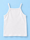BambooTEC™ Bamboo Girls Camisole – White Sleeveless Ruffle Neck Camisole