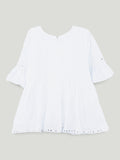 Girls White Kurta & Sharara Set – Embroidered Festive Ethnic Wear