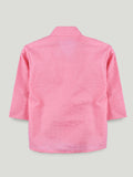 Boys Pink Kurta & White Dhoti Set – Traditional Festive Ethnic Wear