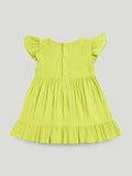 Light  Organic cotton  Charming Olive Green Girls Frock | Olive Green