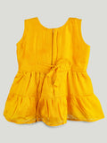 Girls Ethnic Yellow Kurta & Salwar Set – Embroidered Multicolor Jacket Style Festive Wear