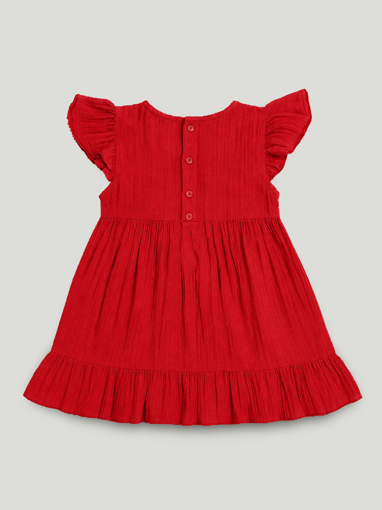 Light Organic Cotton Trendy Maroon Frock | Elegant & Comfortable