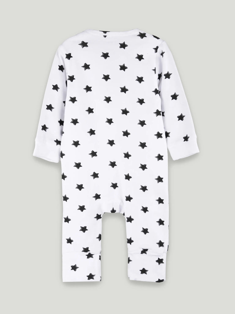 Organic cotton Star Print Romper/Bodysuit - Black