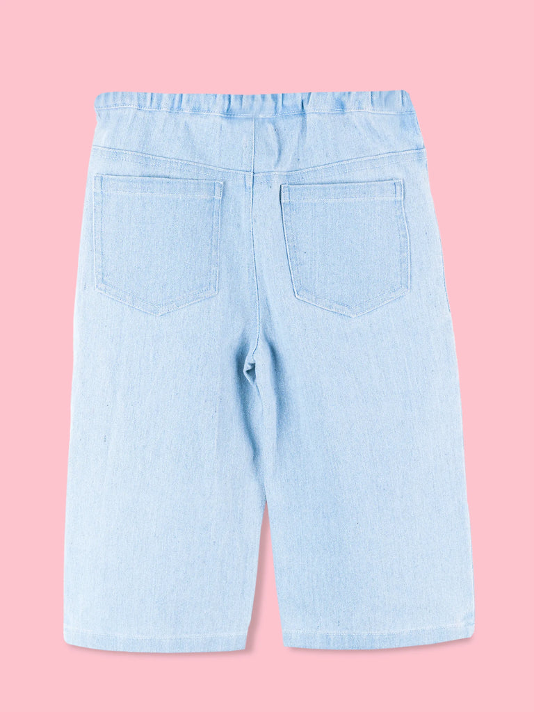 Unisex Denim Jeans – Light Blue Wide-Leg Jeans with Pockets
