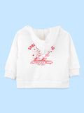 BambooTEC™ Unisex Hoodie – White Bunny Spring Graphic Full-Sleeve Zip-Up Hoodie