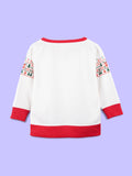 Unisex Cotton Kids Sweatshirt – White Christmas Print Full-Sleeve Sweatshirt