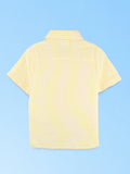 Boys Cotton Yellow Gingham Check Shirt
