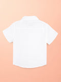Boys Linen Cotton White Shirt