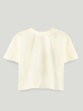 Unisex Bamboo Fabric Cream Shine Like Star Print Oversized T-Shirt