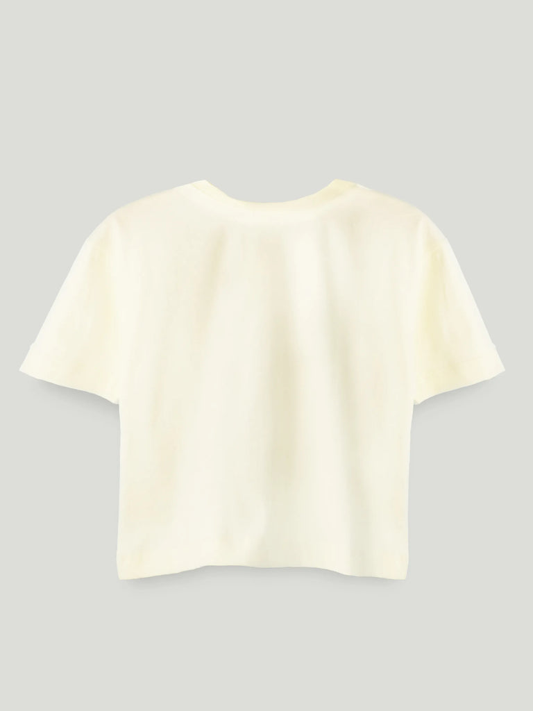 Unisex Bamboo Fabric Yellow Cute Friends Print Oversized T-Shirt