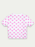 Organic Cotton Unisex Kids Co-ord Set – Soft Breathable Heart Print T-Shirt & Shorts Set