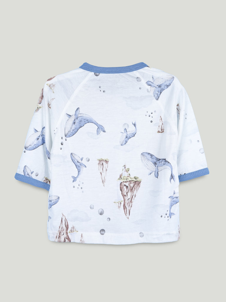 BambooTEC™ Unisex Bamboo Fabric Blue Whale Print T-Shirt & Pyjama Set