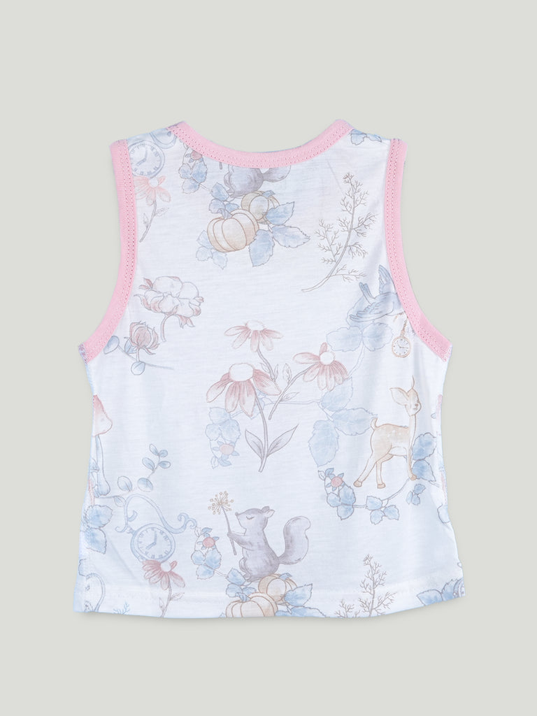 BambooTEC™ Girls Bamboo Fabric Enchanted Woodland Vest & Shorts Set