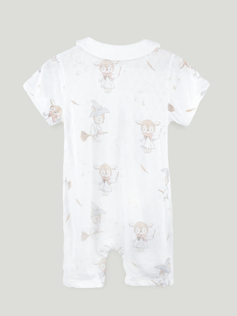 BambooTEC™ Unisex Bamboo Fabric Little Witch Print Romper