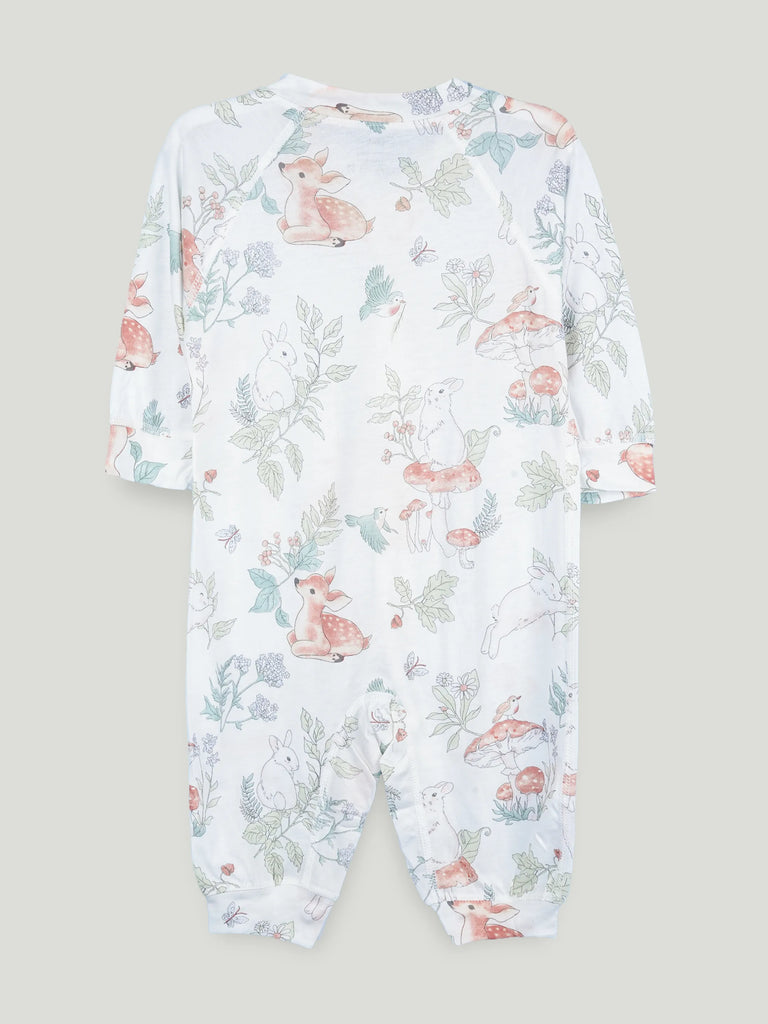 BambooTEC™ Unisex Bamboo Baby Romper – Woodland Friends Print