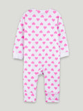 Organic cotton Heart Print Romper/Bodysuit - Pink