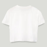 Unisex Bamboo Fabric White Little Warrior Oversized T-Shirt