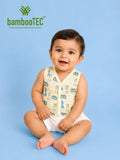 BambooTEC™ Bamboo Muslin Baby Jhabla – Chess & Clock Print