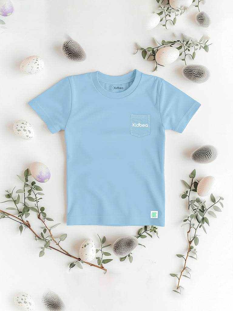 Premium 100% Bamboo Baby Boys Ultra- Soft fabric Half Sleeve T-Shirt - Blue