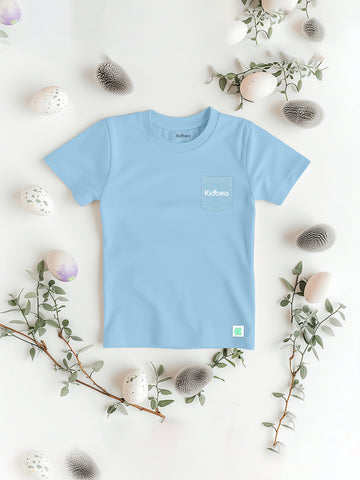 Premium 100% Bamboo Baby Boys Ultra- Soft fabric Half Sleeve T-Shirt - Blue