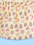 BambooTEC™ Bamboo Muslin Baby Frock – Fruity Fiesta Print, Soft & Breathable Dress