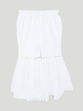 Girls White Kurta & Sharara Set – Embroidered Festive Ethnic Wear