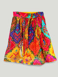 Girls Multicolor Ethnic Crop Top & Skirt Set – Traditional Festive Wear