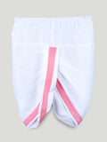 Boys Pink Kurta & White Dhoti Set – Traditional Festive Ethnic Wear