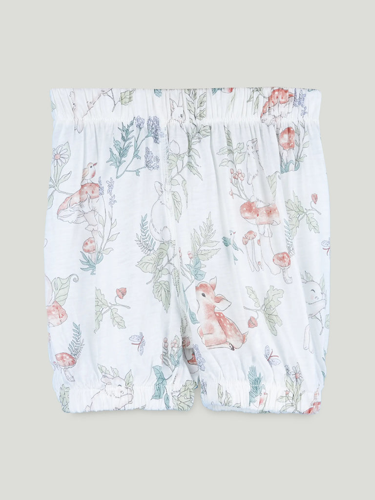 BambooTEC™ Unisex Bamboo Fabric Woodland Print Vest & Shorts Set