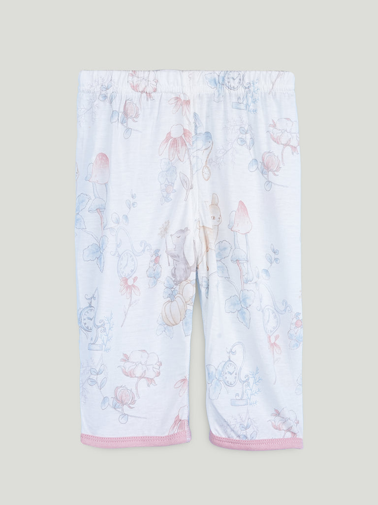 BambooTEC™ Unisex Bamboo Fabric Bunny Blossom Print T-Shirt & Pyjama Set