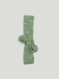 Girls Organic Cotton Sage Green Dress with Matching Headband