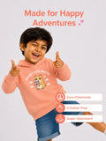 Unisex Peach Hoodie – Pocket Size Bestie Hamster Print Sweatshirt
