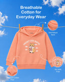 Unisex Peach Hoodie – Pocket Size Bestie Hamster Print Sweatshirt