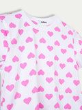Organic Cotton Unisex Kids Co-ord Set – Soft Breathable Heart Print T-Shirt & Shorts Set