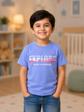 Bamboo Fabric Unisex Kids T-Shirt – Explore Print Soft Breathable Tee