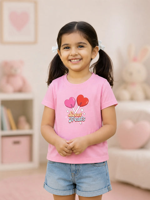 Bamboo Fabric Girls Kids T-Shirt – Sweet Treats Print Soft Breathable Tee
