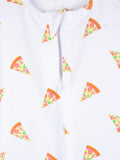 Organic cotton Pizza Print Romper/Bodysuit - Yellow