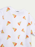 Organic Cotton Unisex Kids Co-ord Set – Soft Breathable Pizza Print T-Shirt & Shorts Set