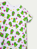 Organic Cotton Unisex Kids Co-ord Set – Soft Breathable Dinosaur Print T-Shirt & Shorts Set