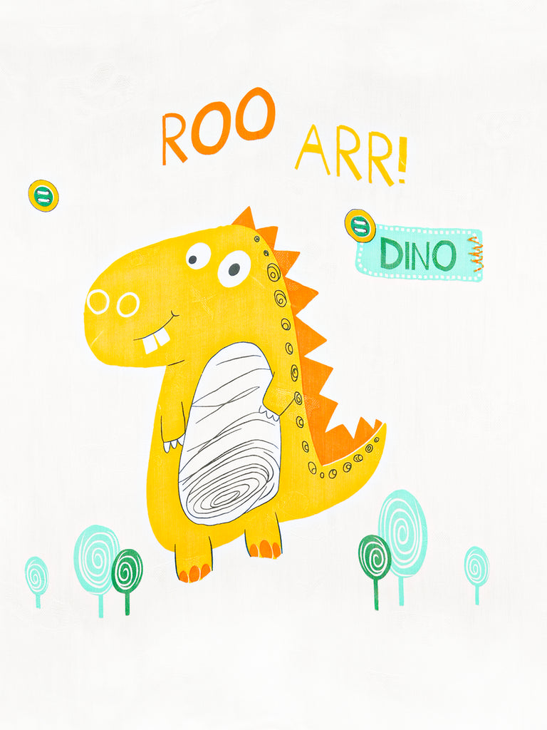 Bamboo Fabric Dino Print Baby Blanket | Ultra Soft Swaddle Blanket | 110 × 110 cm